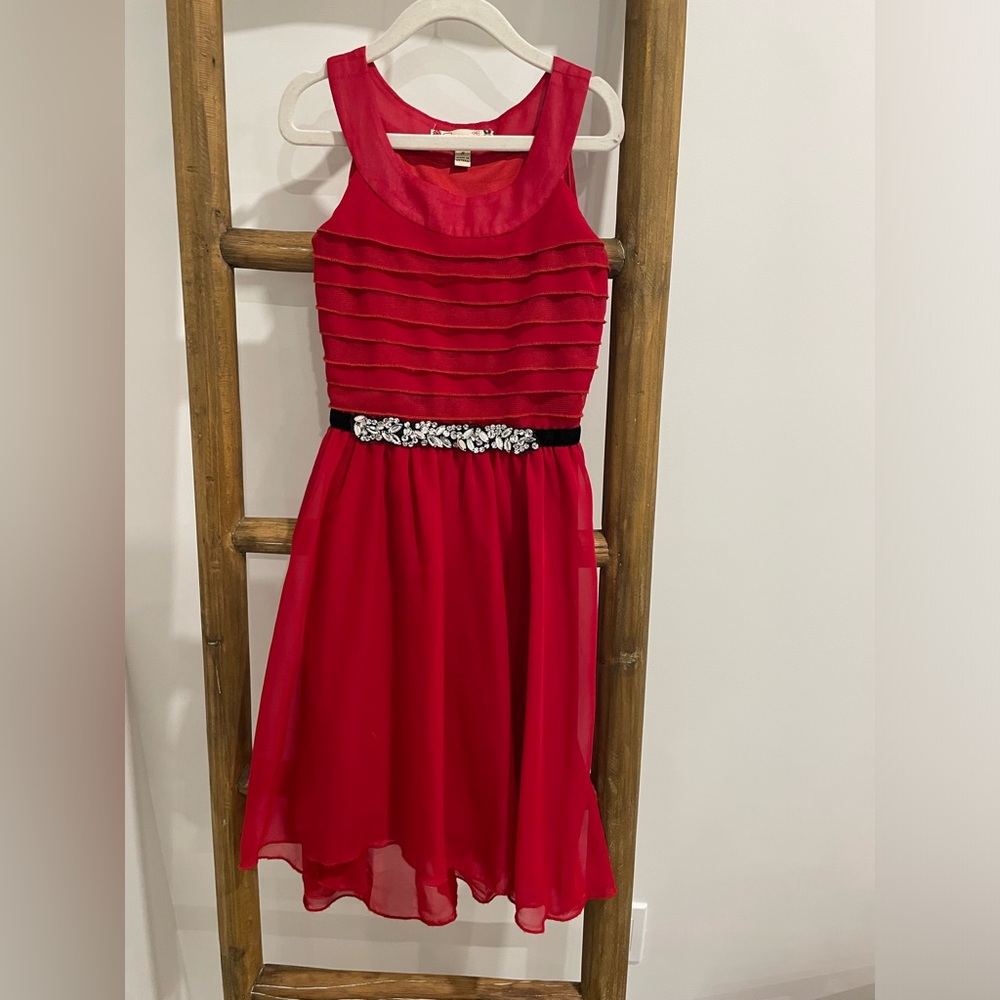 Beautiful Girls Dress with Crystal Detail